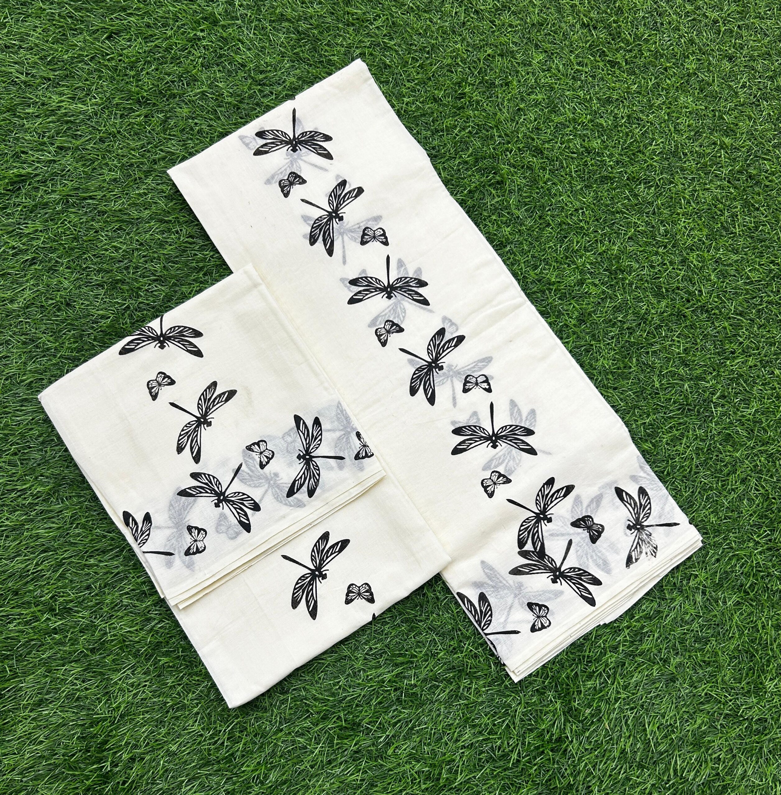 Thunbi Print Set Mundu - Image 9