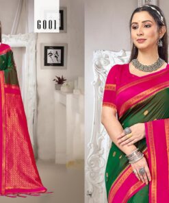 Alternative view of Elegant Narayan Pattu Saree – 8 Color Variants