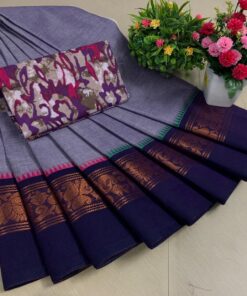 Premium Pure Chettinad Cotton Sarees with Kalamkari Blouse