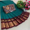 Premium Pure Chettinad Cotton Sarees with Kalamkari Blouse