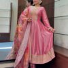Anarkali Flared Kurti Pant Dupatta Set