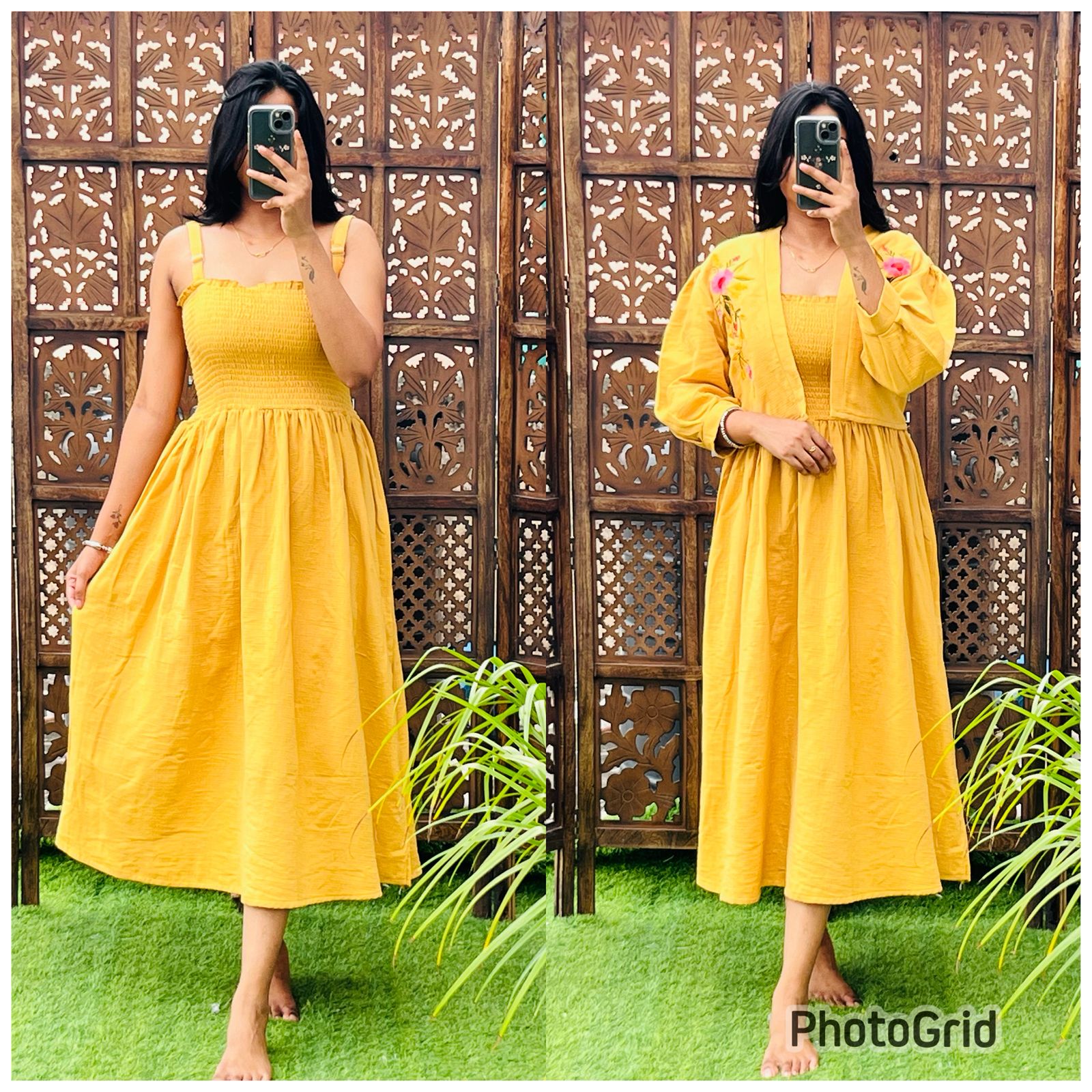 Chic Midi Dress with Shrug - Image 3