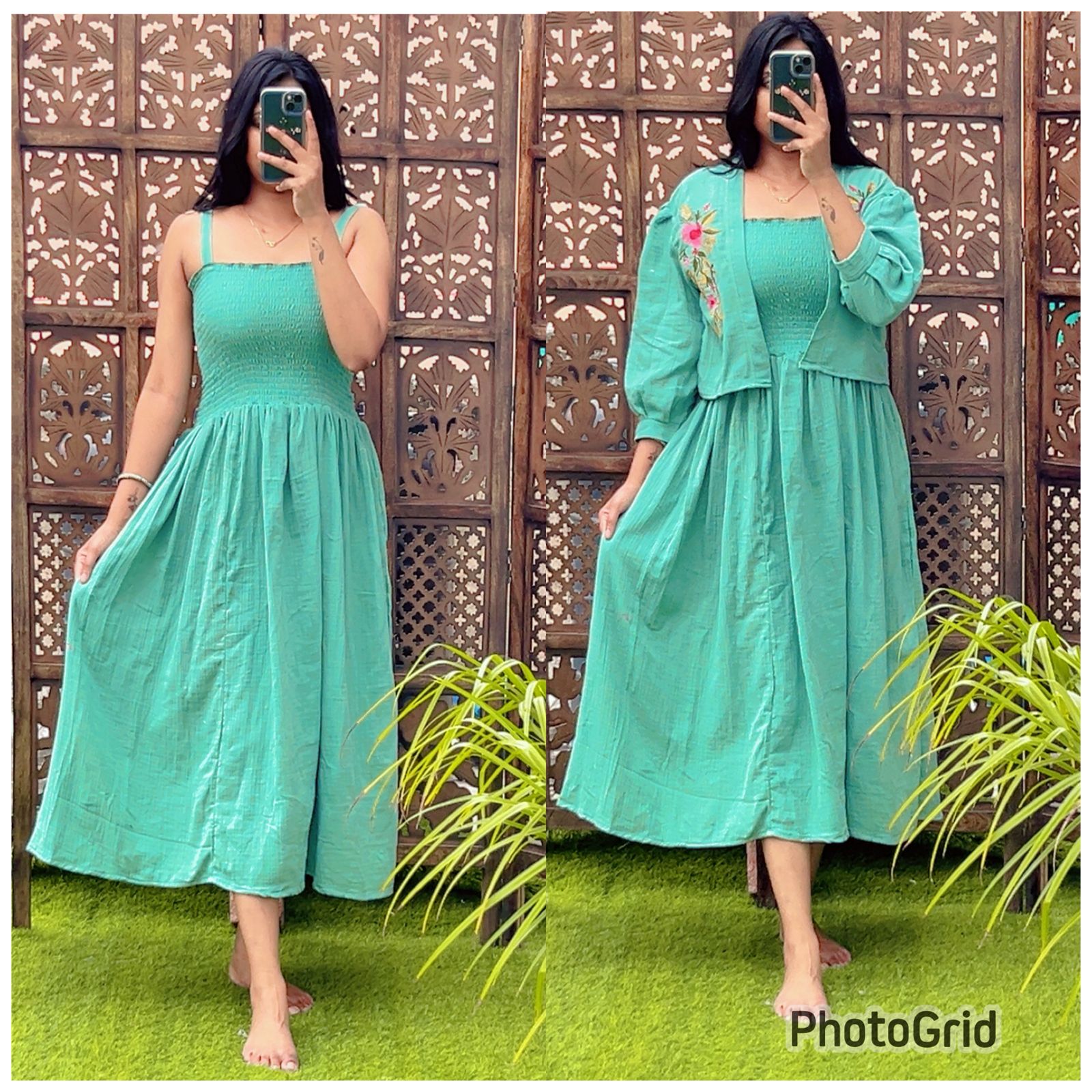 Chic Midi Dress with Shrug - Image 7