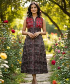 Alternative view of Hand Block Printed Cotton Midi Kurti