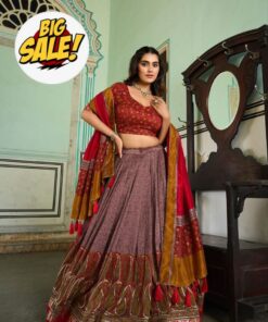 Pure Dolla Tussar Silk Lehenga Set