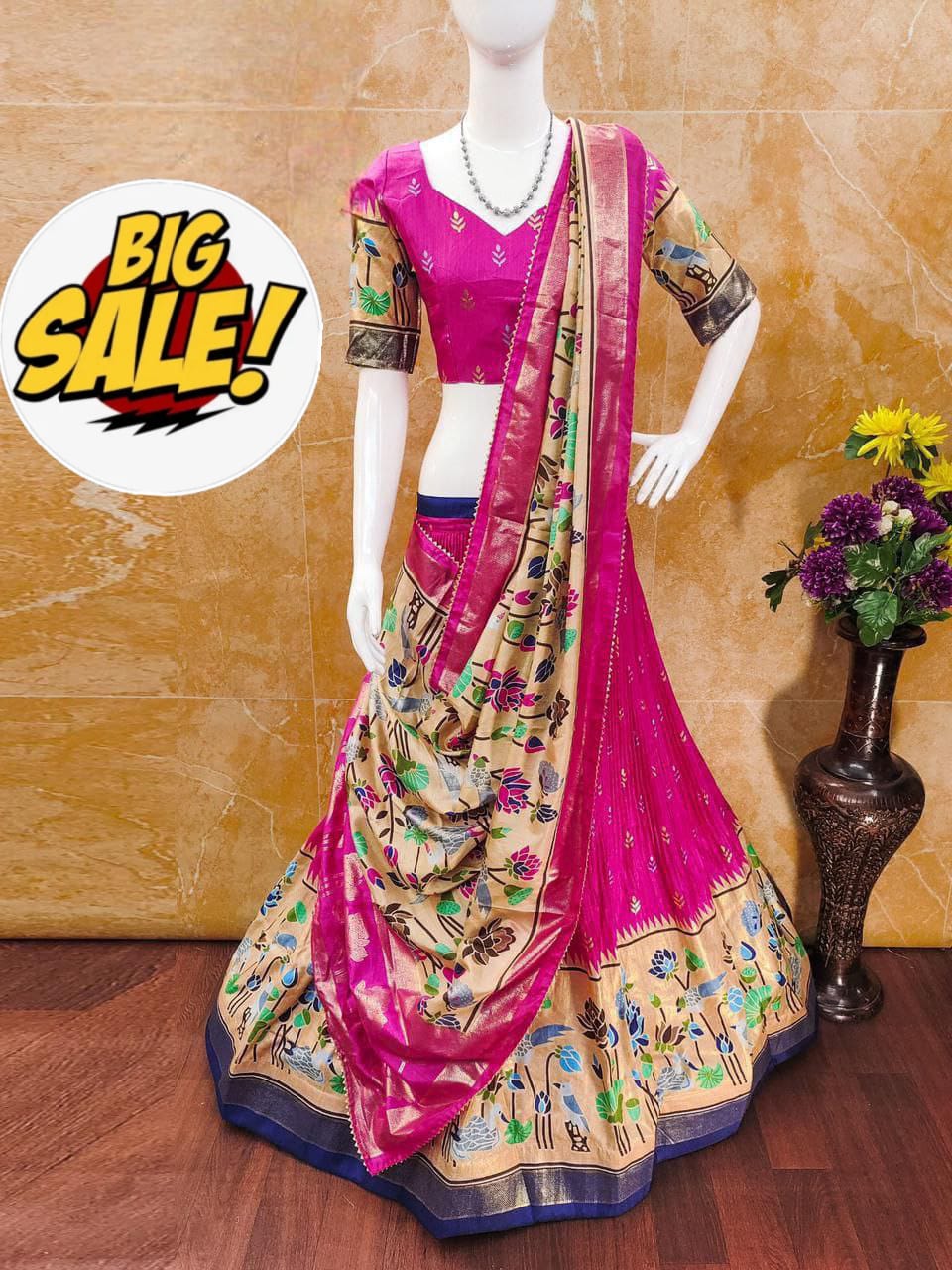 Pure Dolla Tussar Silk Lehenga Set - Image 2