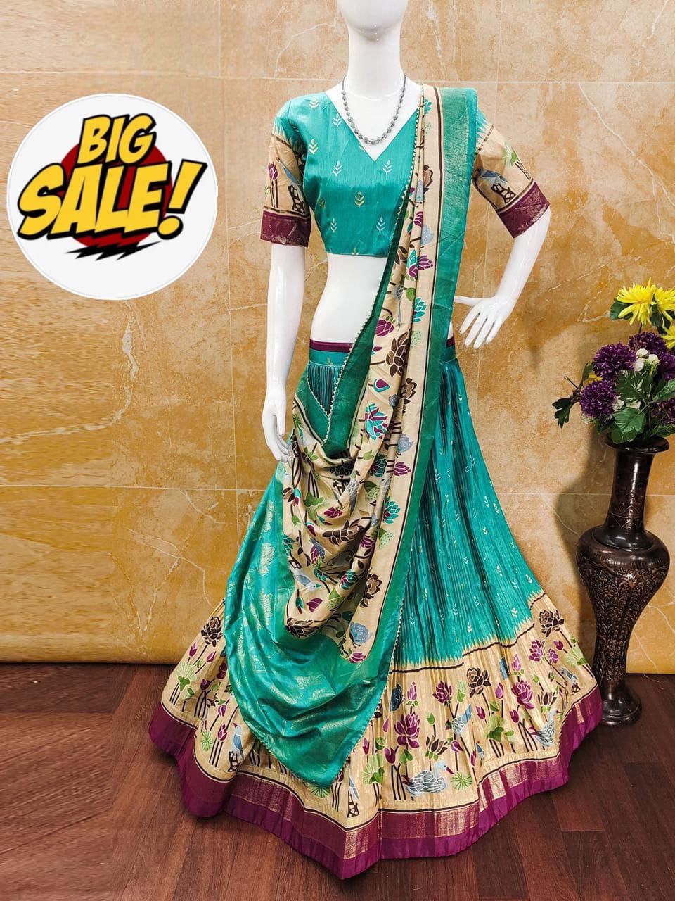 Pure Dolla Tussar Silk Lehenga Set - Image 3
