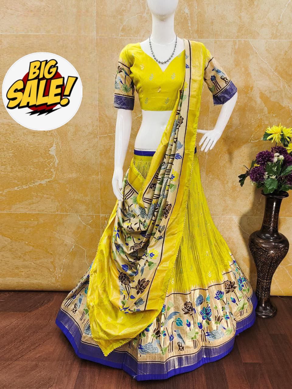 Pure Dolla Tussar Silk Lehenga Set