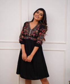 One Piece Dress with Embroidery