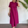 Premium Cotton Slub A-Line Kurta Set