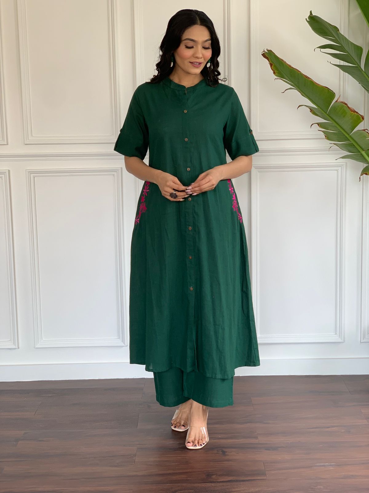 Premium Cotton Slub A-Line Kurta Set - Image 7