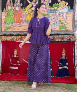 Cotton Kurti Palazzo Set.