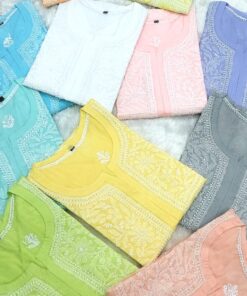 Alternative view of Premium Voile Cotton Chikankari Kurti