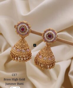 Brass High Gold Jumka Butti Earrings