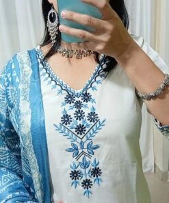 Khadi Cotton Kurti Set.