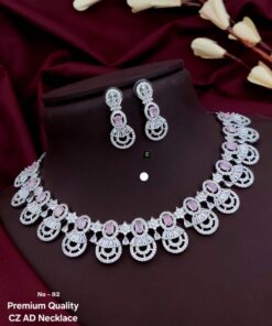 Premium Quality CZ AD Necklace Set