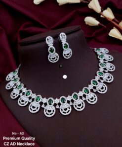 Premium Quality CZ AD Necklace Set