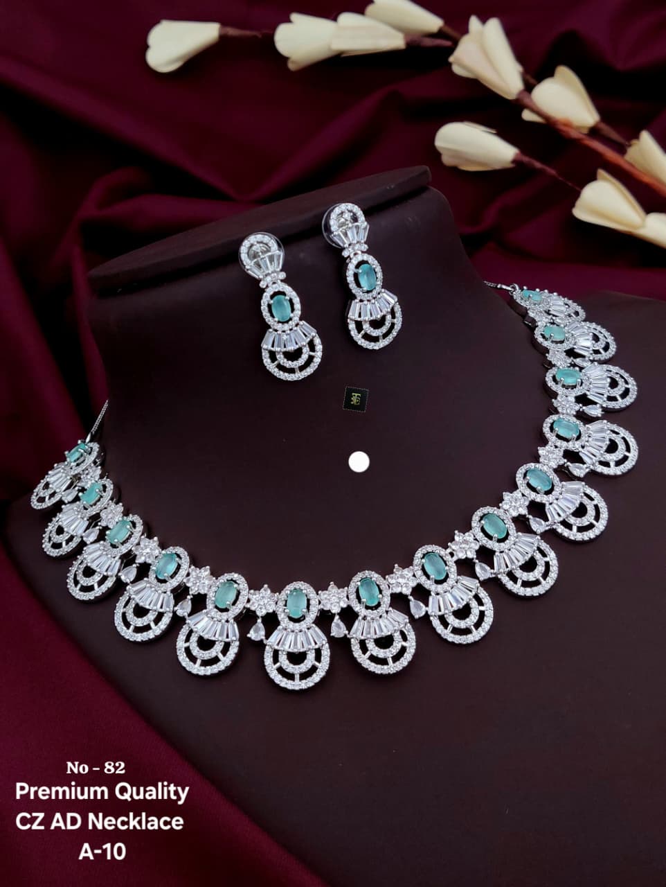Premium Quality CZ AD Necklace Set