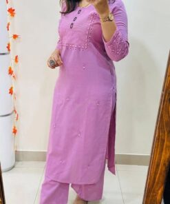 Alternative view of Pure Cotton Kurta Pant Plazo Set