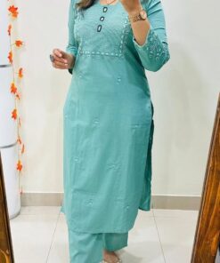 Pure Cotton Kurta Pant Plazo Set