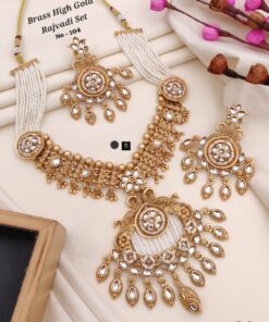 Royal Rajwadi Kundan Pearl Necklace Set