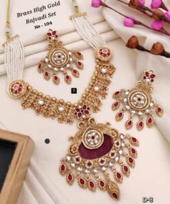 Royal Rajwadi Kundan Pearl Necklace Set