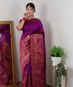 Soft Weaving Soft Litchi Silk Sarees