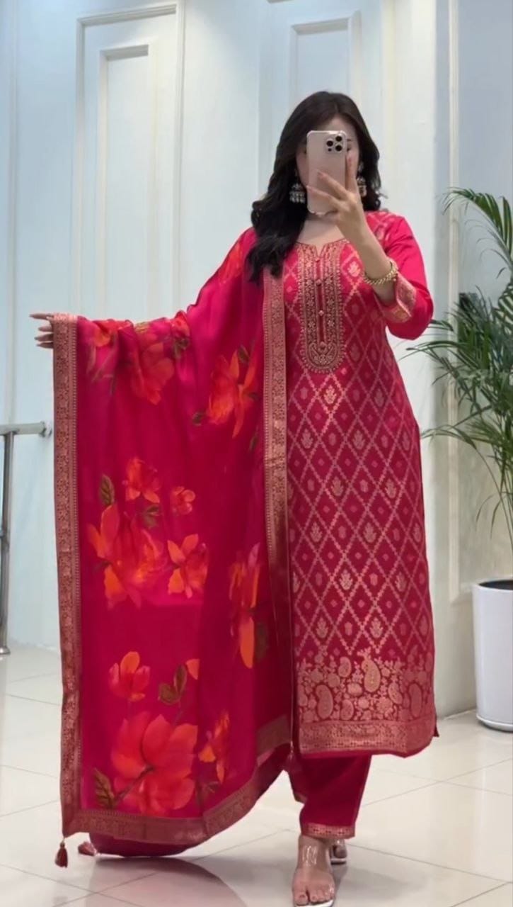 Banarasi silk suit set