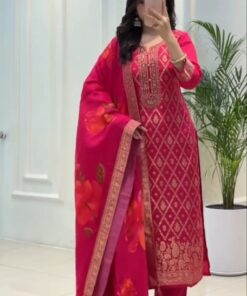 Alternative view of Banarasi silk suit set