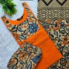 Kalamkari Cotton Kurti Set with Lining, Bottom & Dupatta